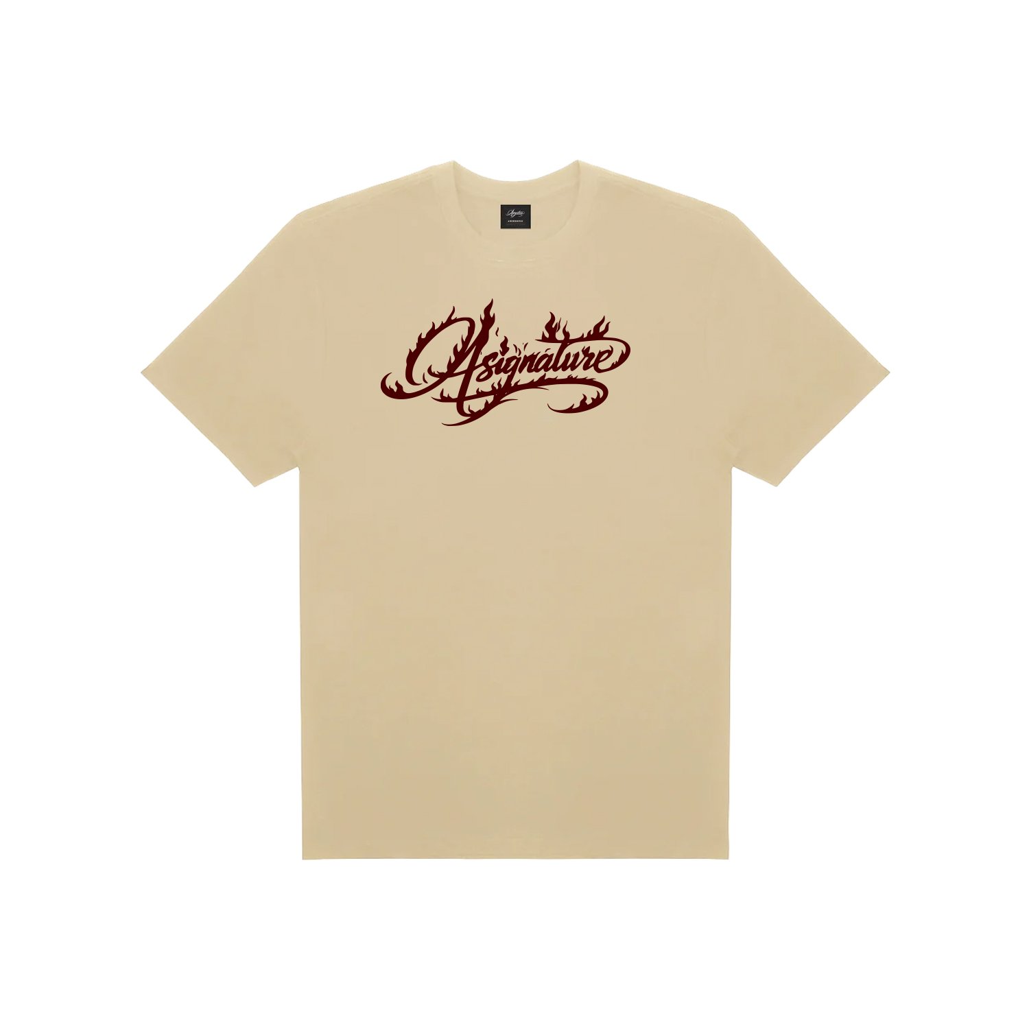 asignature-flame-script-tee-sand