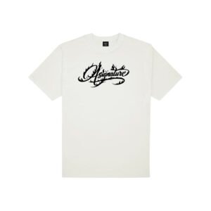 asignature-flame-script-tee-white