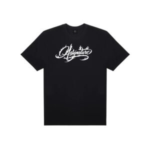 asignature-flame-script-tee-black