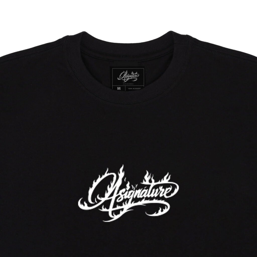 Asignature — Flame Script Tee Black — costas
